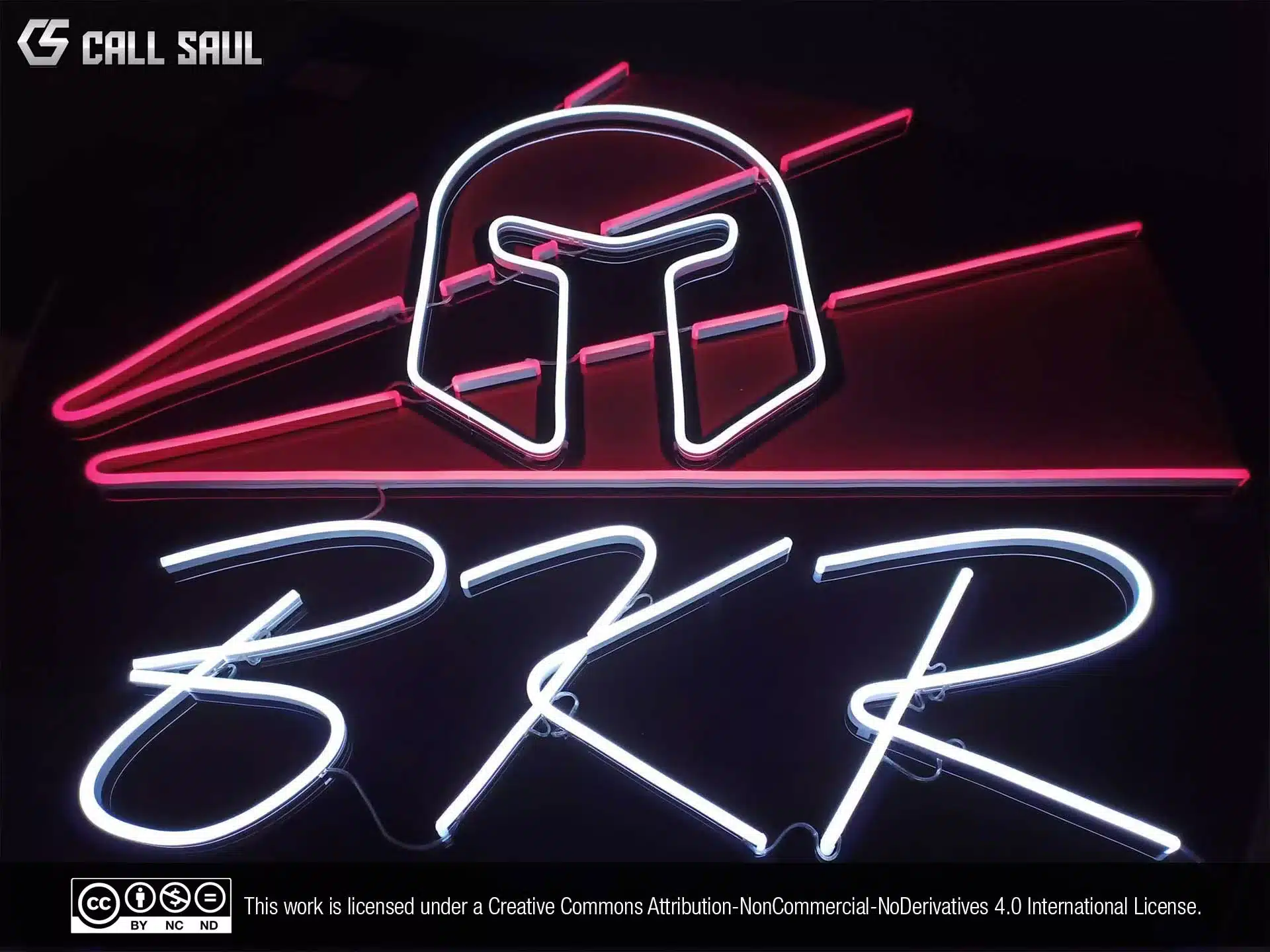 BKR Red and White LED Neon Sign