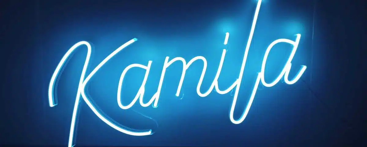 Kamila Blue LED Neon Sign