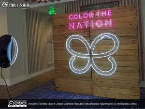 Color The Nation LED Neon Sign Pink and White LED Color