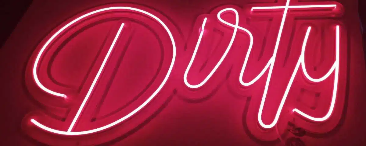 Dirty LED Neon Sign Red Color