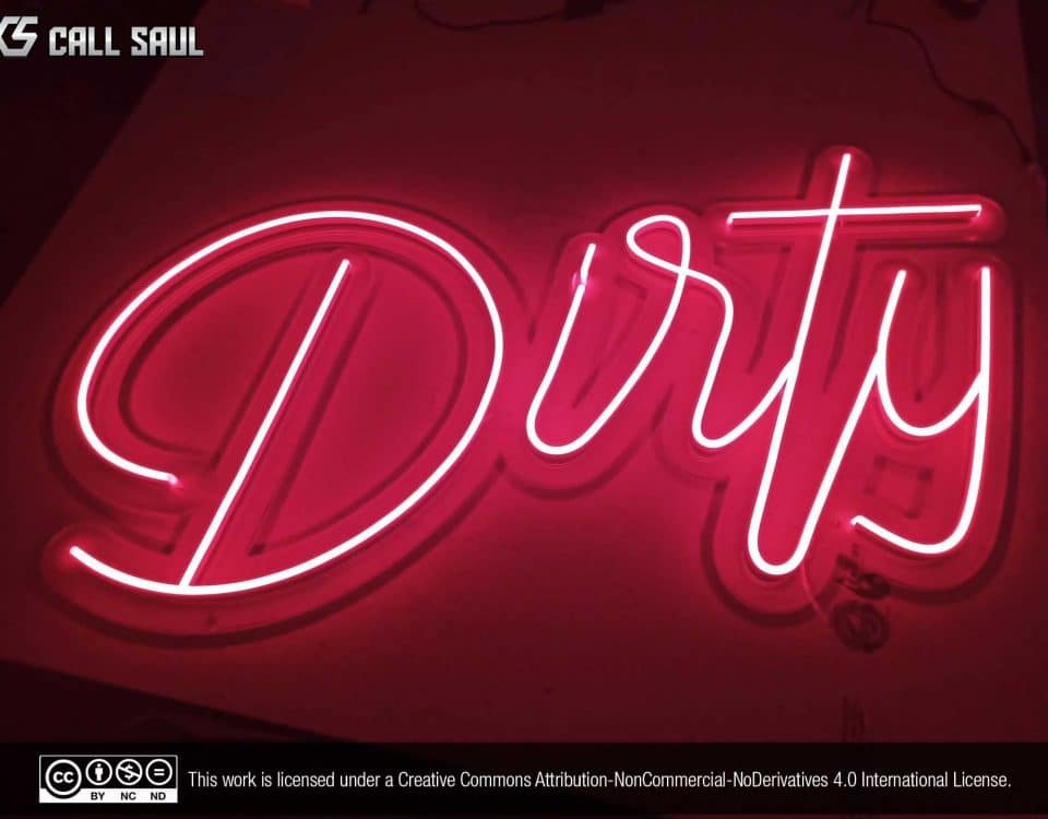 Dirty LED Neon Sign Red Color