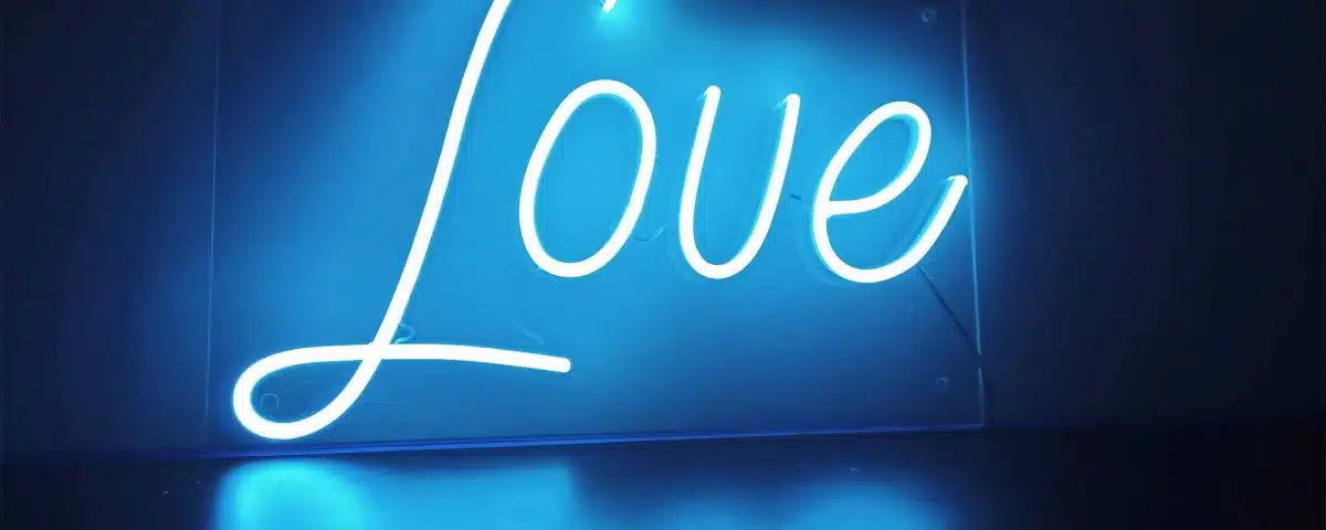 Love Blue Color LED Neon Sign