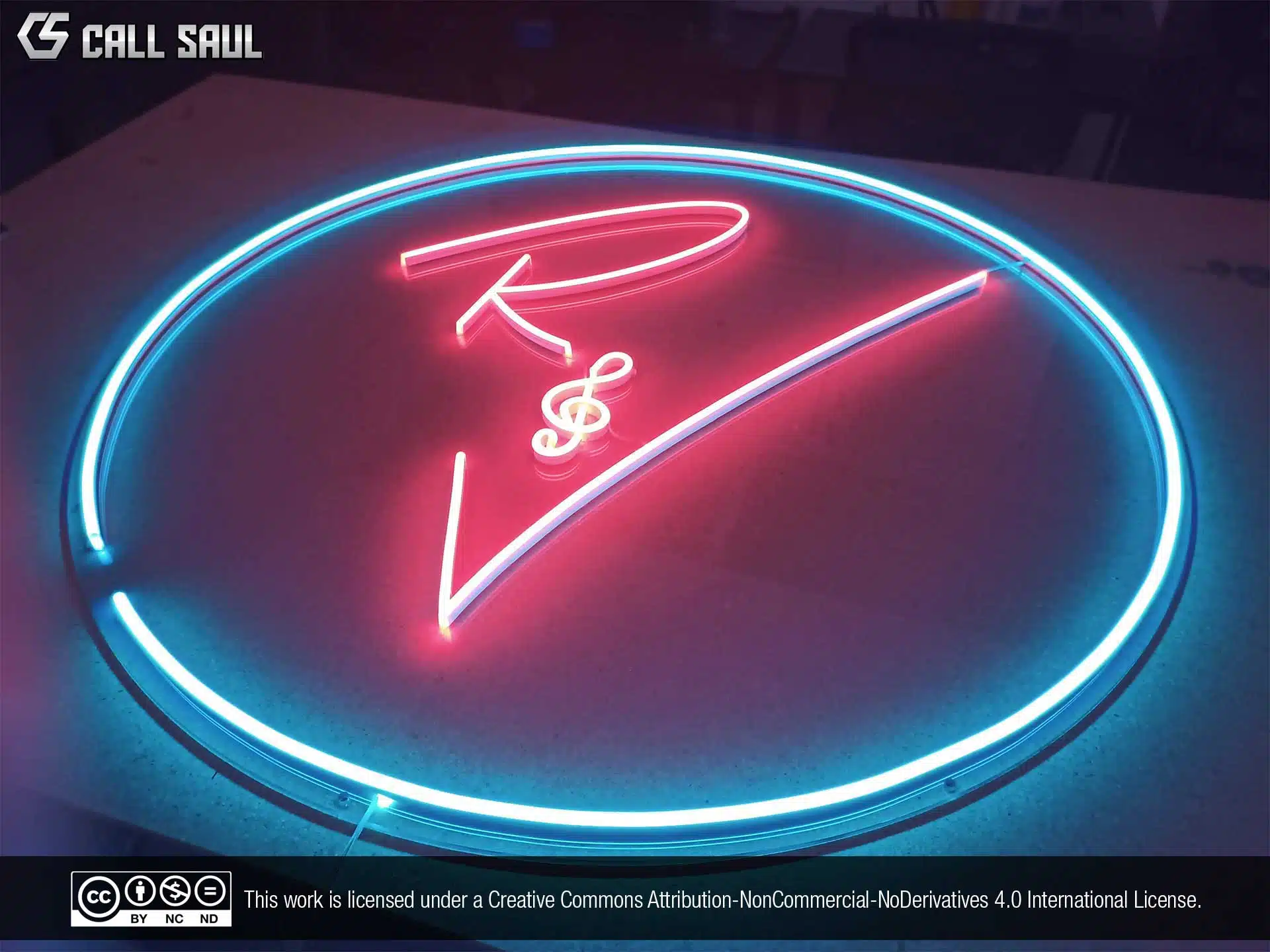 R&V Red and Blue Color LED Neon Sign