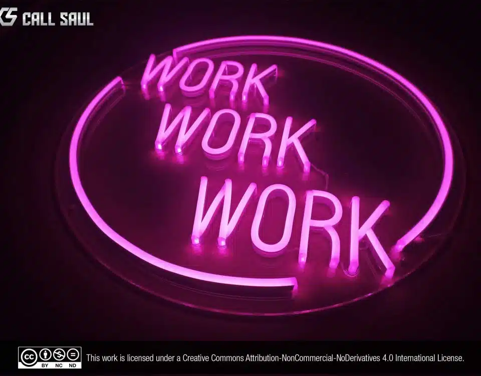 Work Work Work Pink Color LED Neon Sign