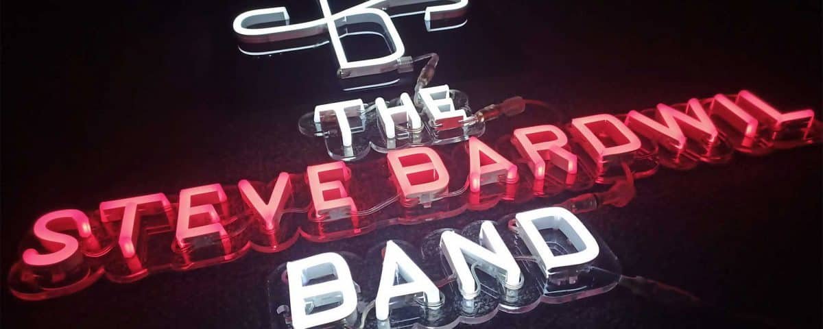 The Steve Bardwil Band White and Red Color LED Neon Sign