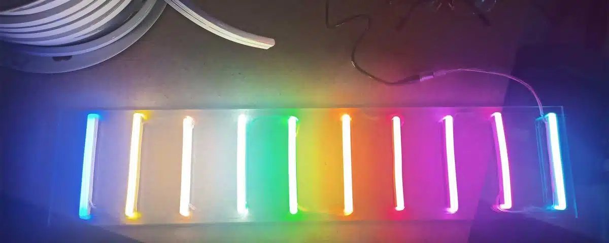 Rainbow Colors Example LED Neon Sign