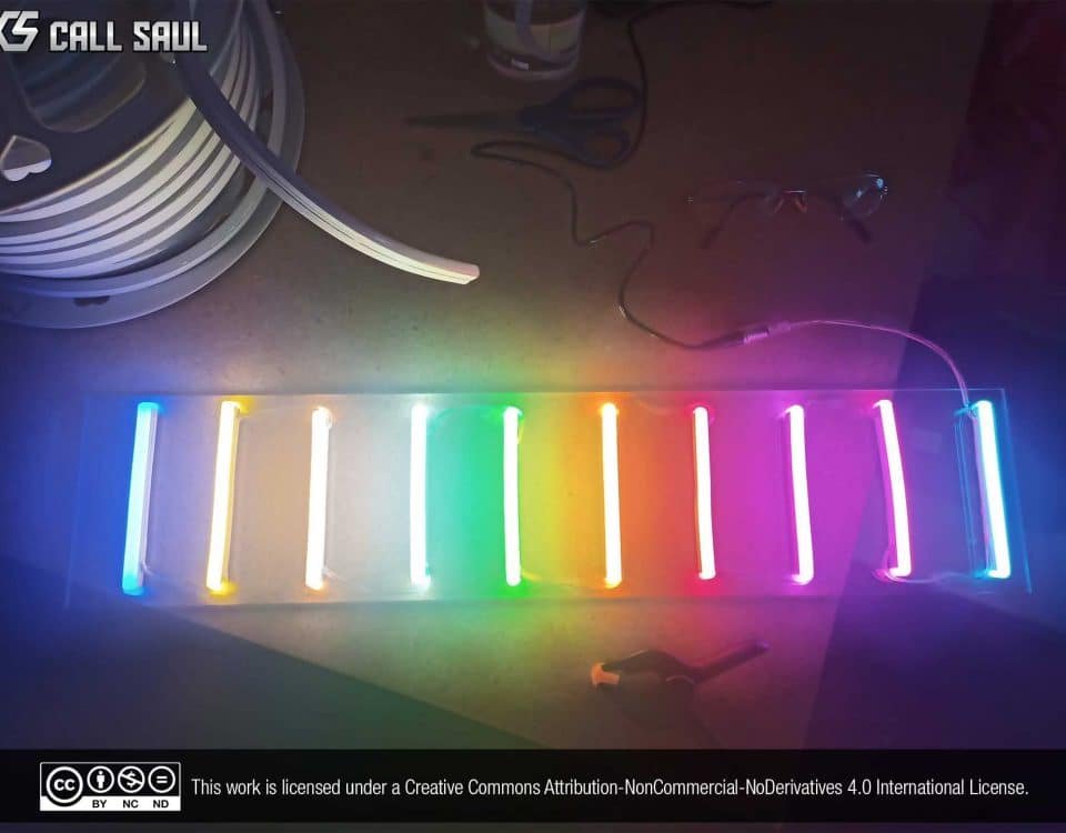 Rainbow Colors Example LED Neon Sign
