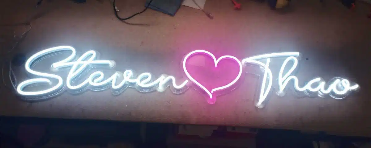 Steven & Thao LED Neon Sign for Wedding