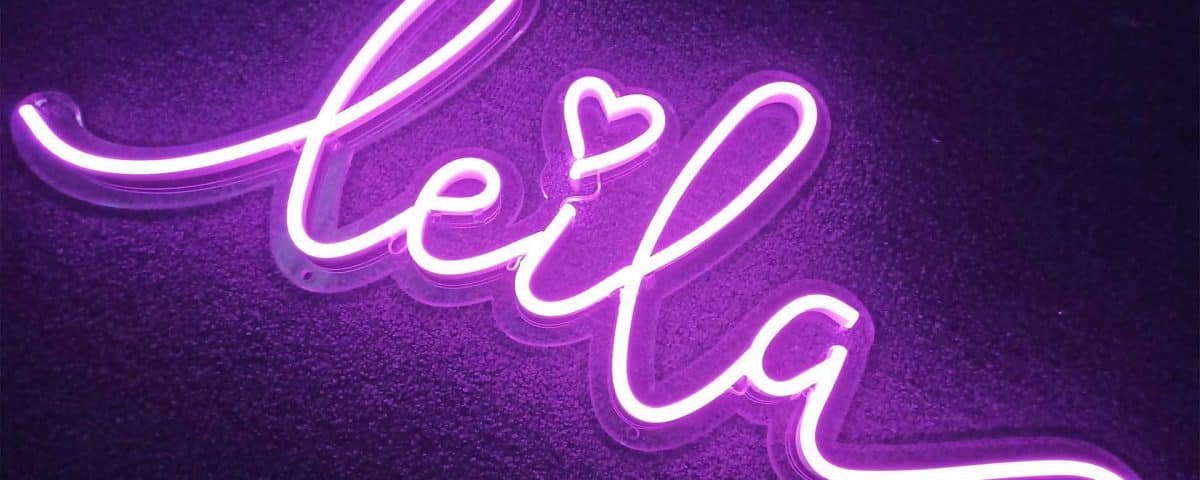 Leila Purple Color LED Neon Sign