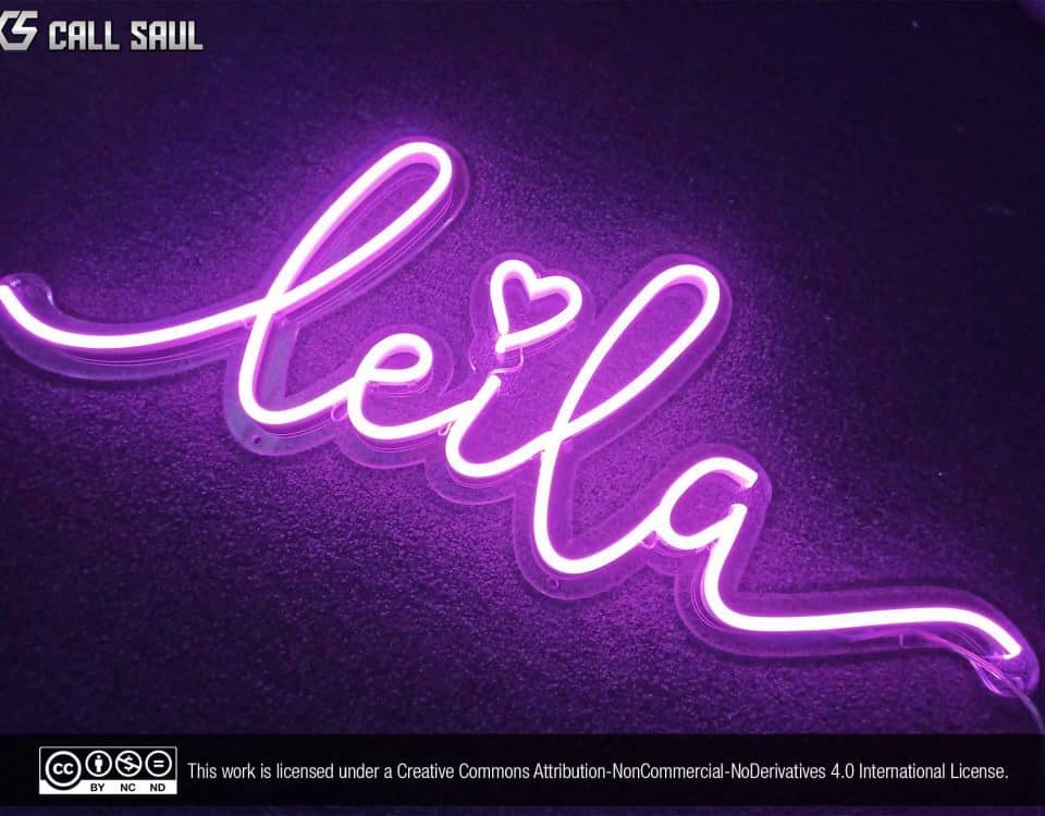 Leila Purple Color LED Neon Sign