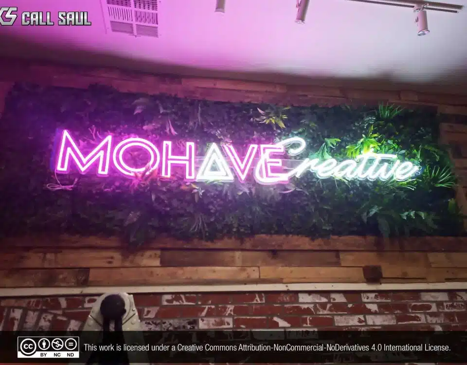 Mohave Creative Purple Green and White Color LED Neon Sign