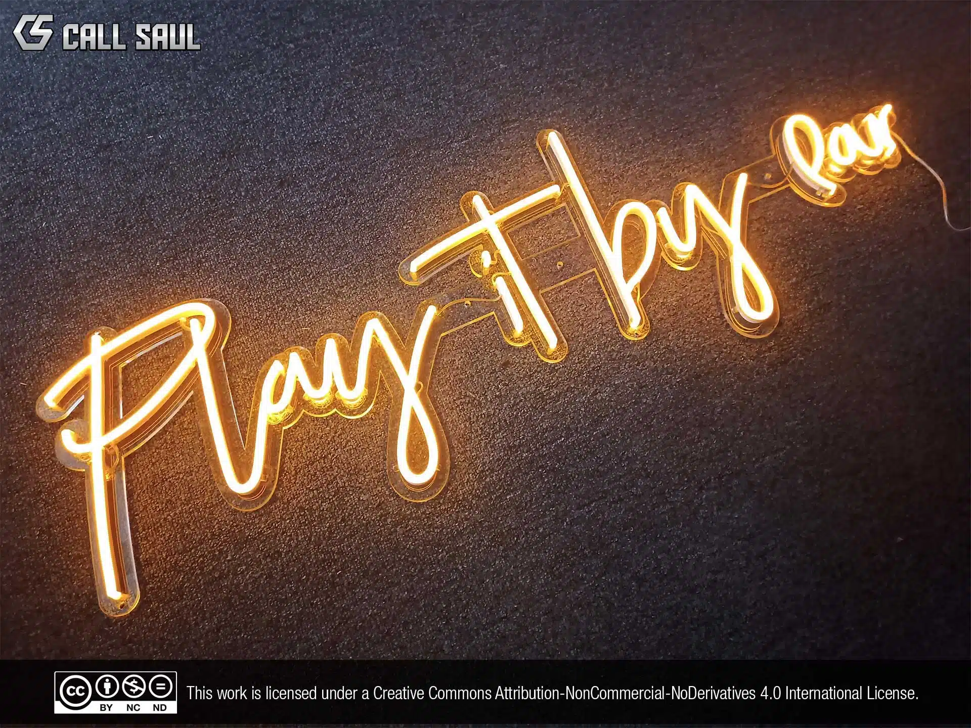 Play it by ear LED Neon Sign Golden Yellow Color