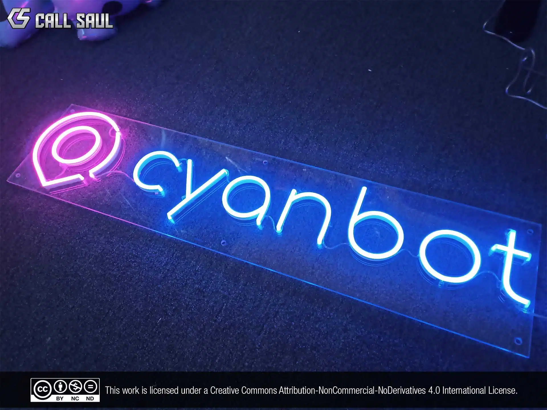 Cyanbot Purple and Blue Color LED Neon Sign