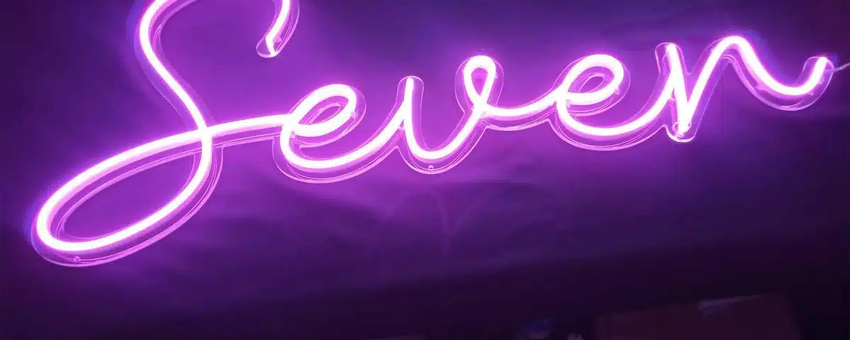 Seven Purple Color LED Neon Sign