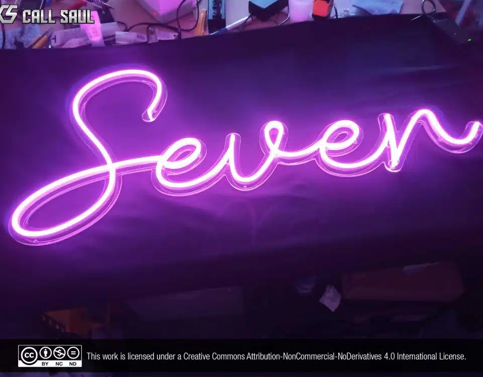 Seven Purple Color LED Neon Sign