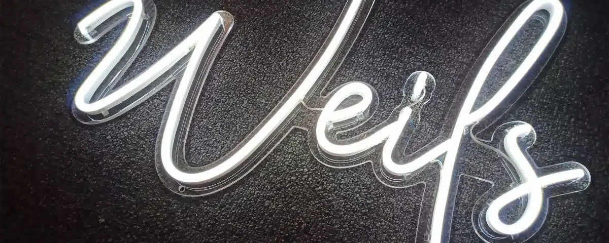 Weils White Color LED Neon Sign