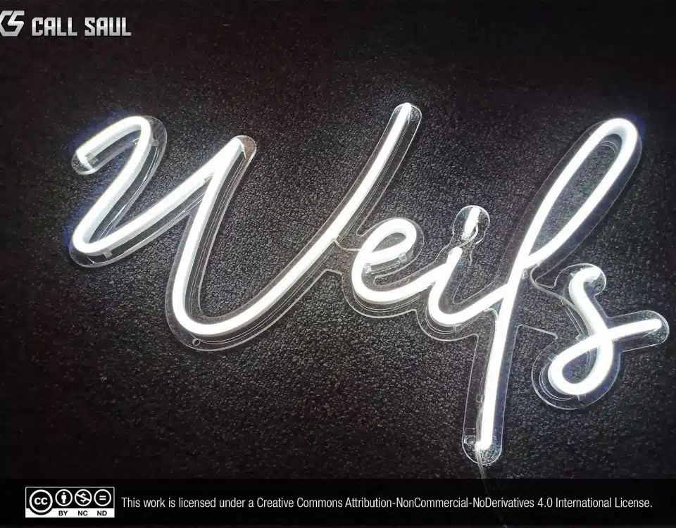 Weils White Color LED Neon Sign