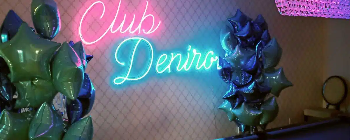 Club Deniro Pink and Blue Color LED Neon Sign
