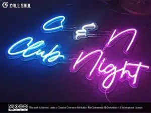 Club Night White Purple and Blue Color LED Neon Sign