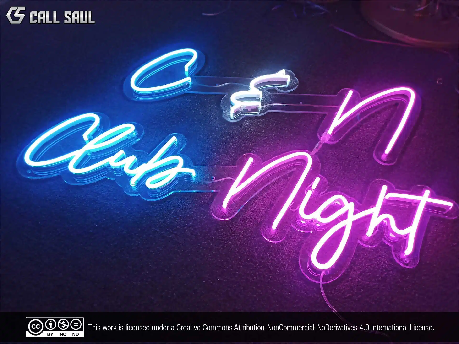 Club Night White Purple and Blue Color LED Neon Sign