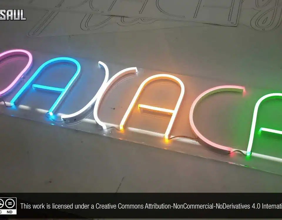 Oaxaca Pink Blue White Orange Red and Green Color LED Neon Sign