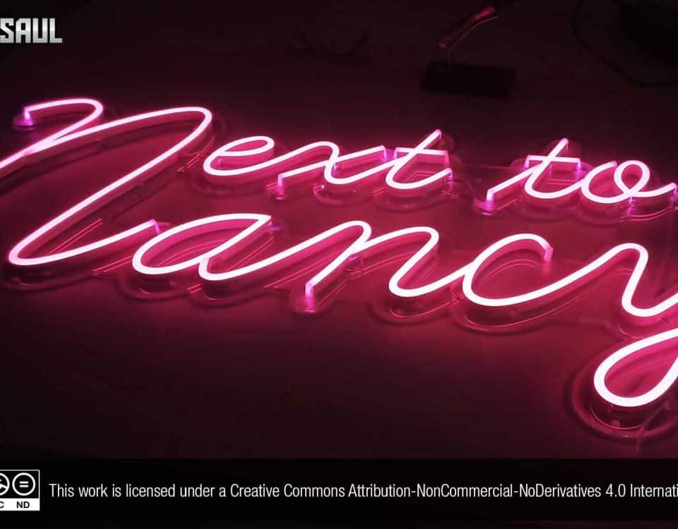 Next to Nancy Pink Color LED Neon Sign