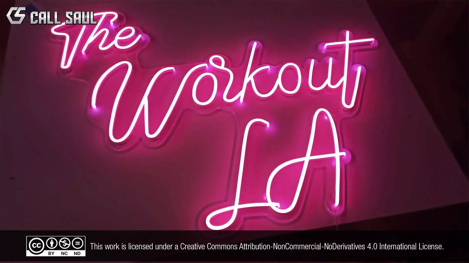 The Workout LA Pink Color LED Neon Sign