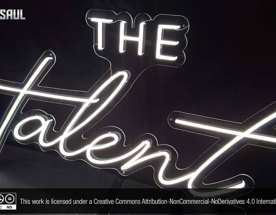 The Talent White Color LED Neon Sign