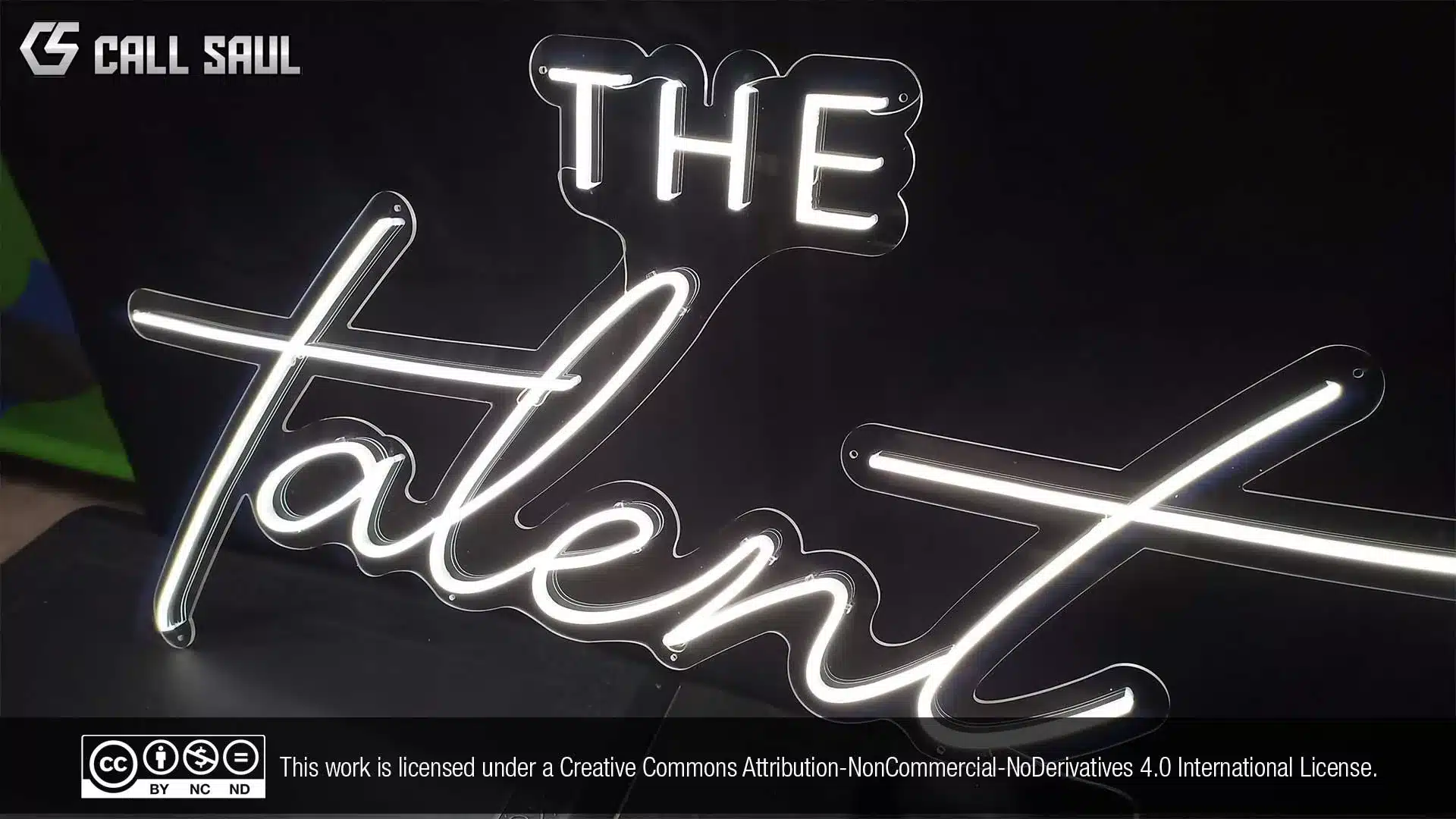 The Talent White Color LED Neon Sign