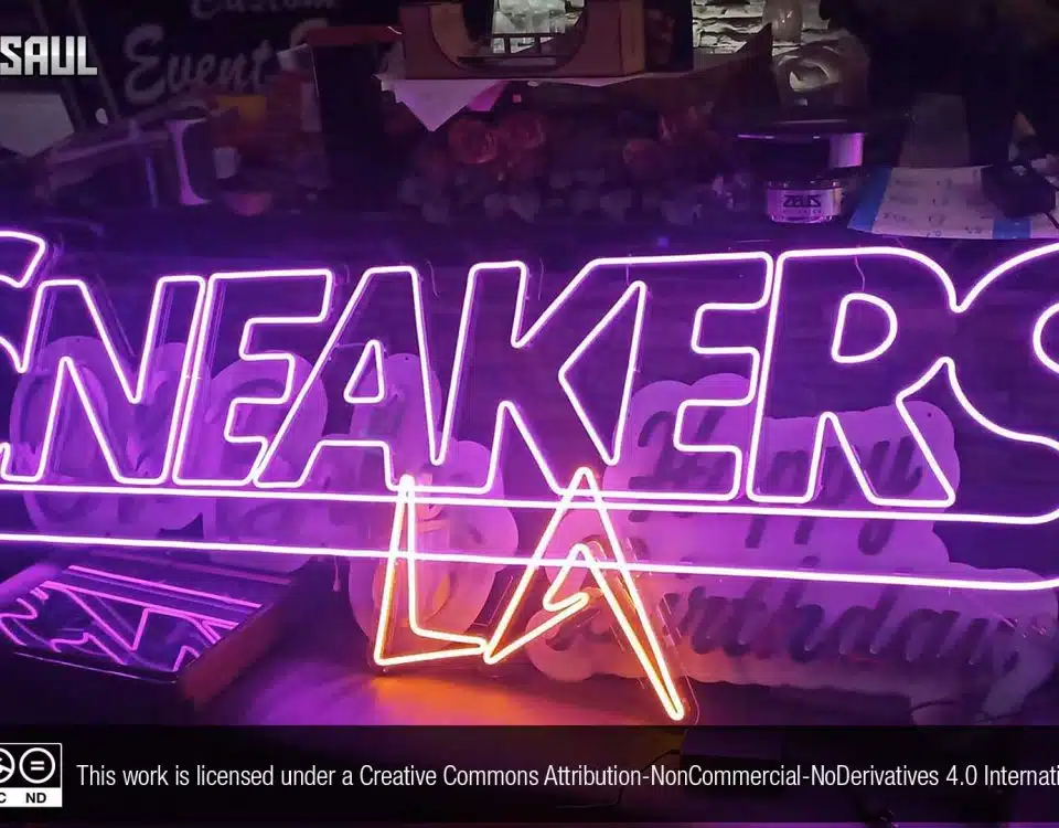Sneakers LA Purple and Orange Color LED Neon Sign