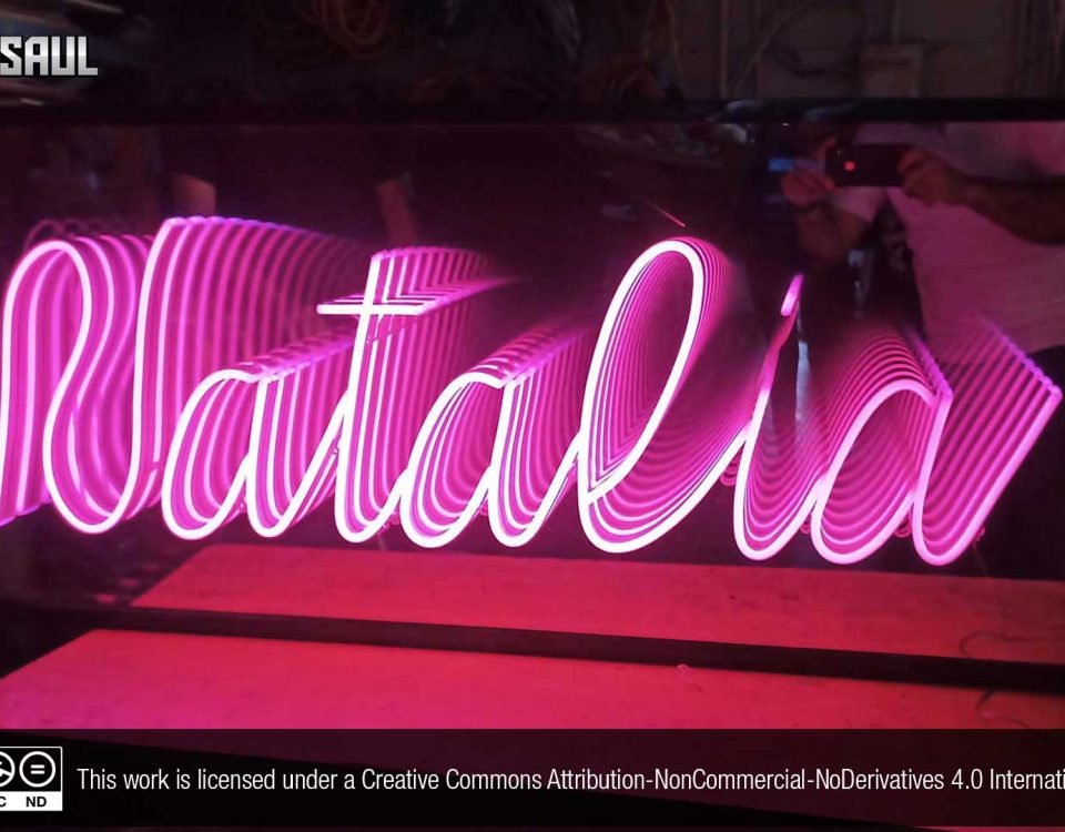 Natalia Pink Color LED Neon Sign