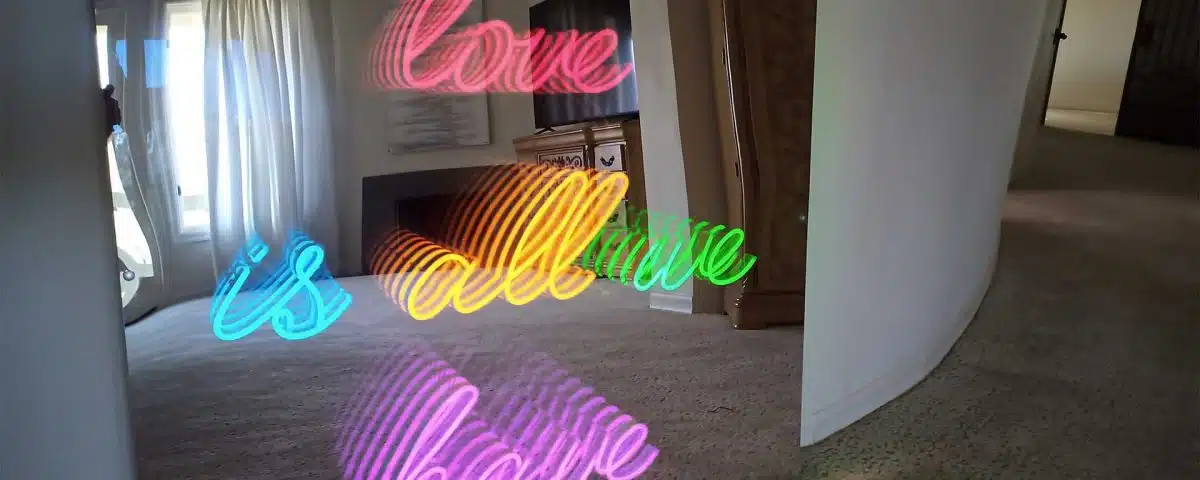 Love is All We Have Red Blue Yellow Green and Purple Color LED Neon Sign