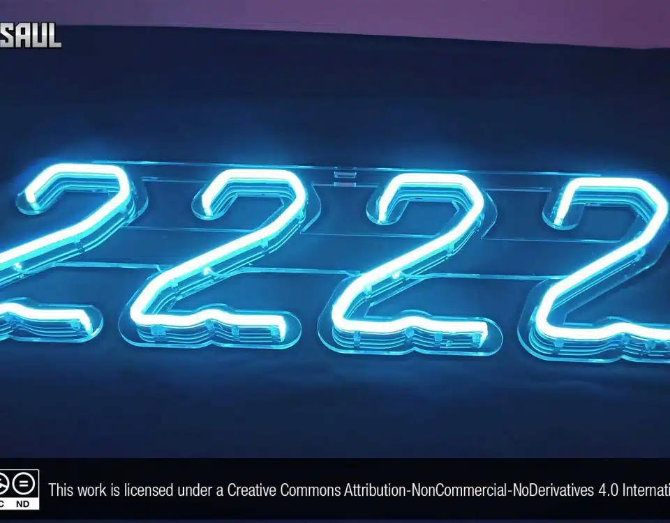 2222 Blue Color LED Neon Sign