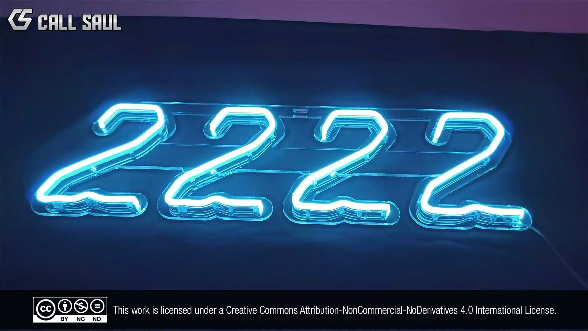 2222 Blue Color LED Neon Sign