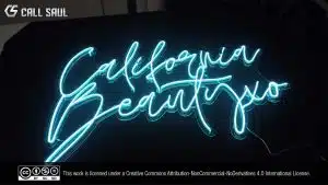California Beauty Blue Color LED Neon Sign
