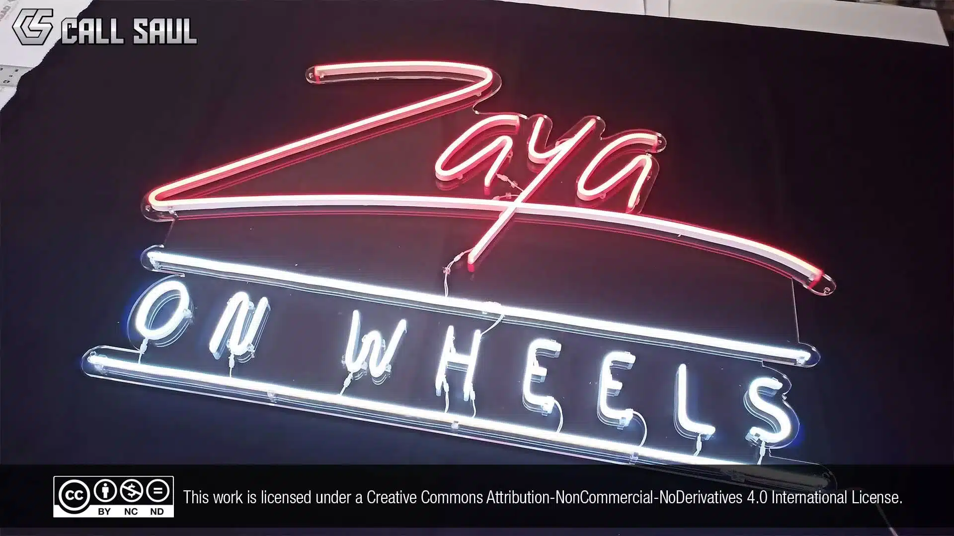 Zaya On Wheels White and Red Color LED Neon Sign