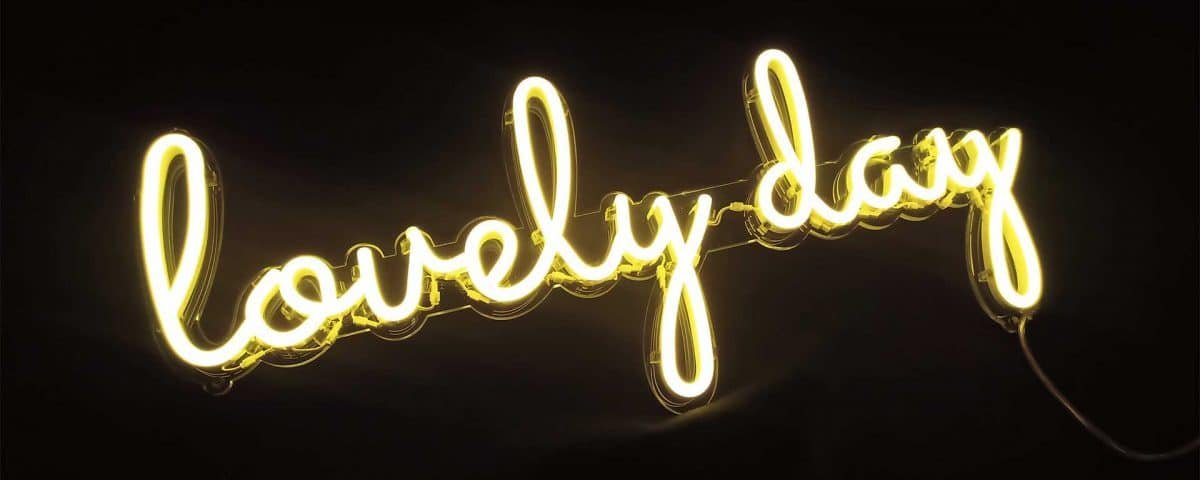 Lovely Day Yellow Color LED Neon Sign