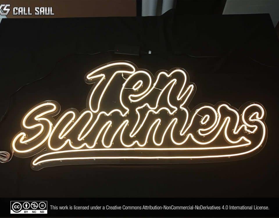Ten Summers Warm White Color LED Neon Sign