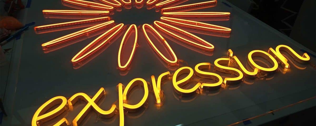 Expression Golden Yellow Color LED Neon Sign