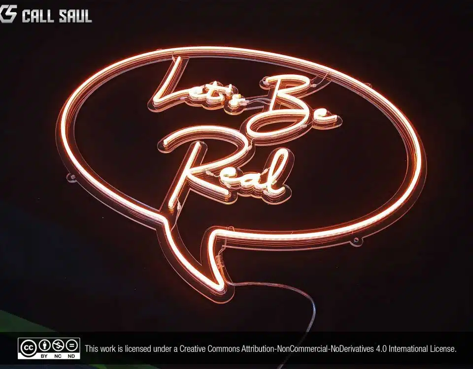 Let's Be Real Golden Yellow Color LED Neon Sign
