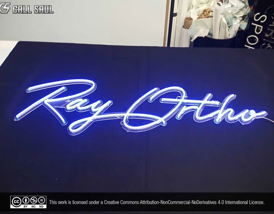 Ray Ortho Blue Color LED Neon Sign