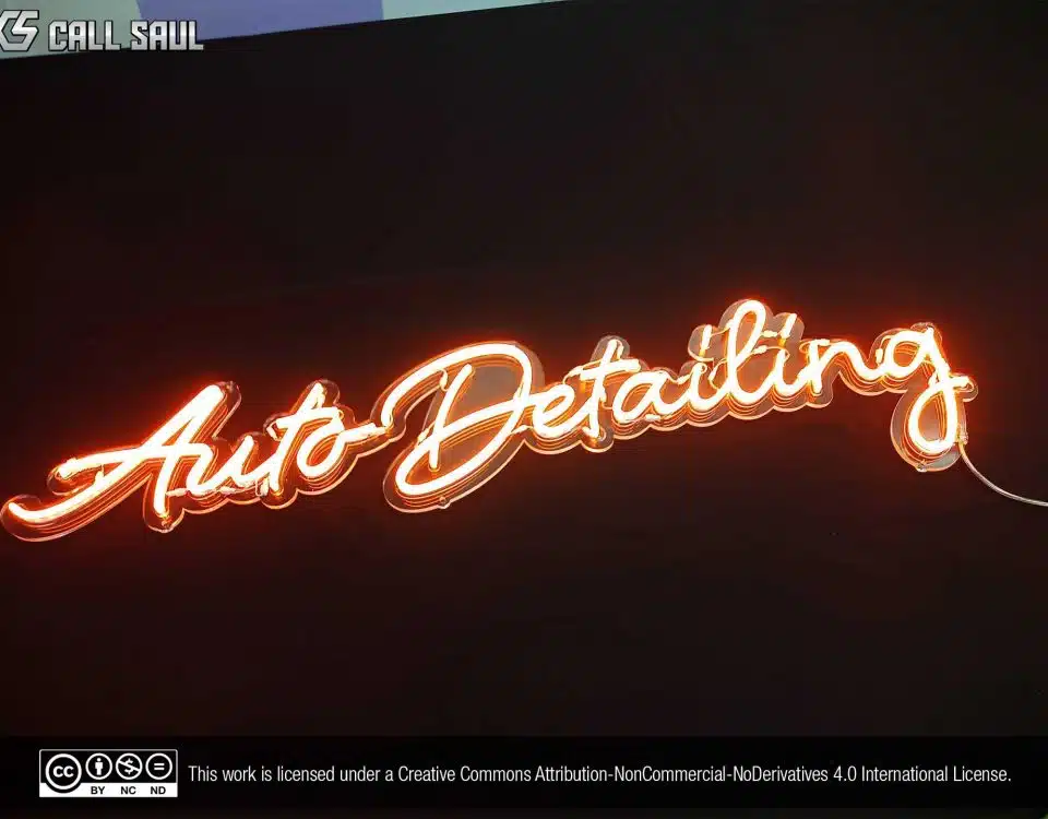 Auto Detailing Golden Yellow Color LED Neon Sign