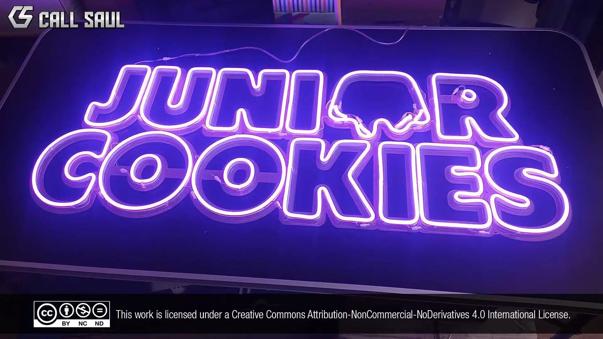 Junior Cookies Purple Color LED Neon Sign