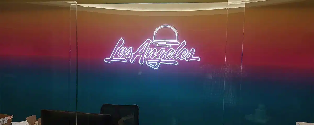 Los Angeles Cool White Color LED Neon Sign