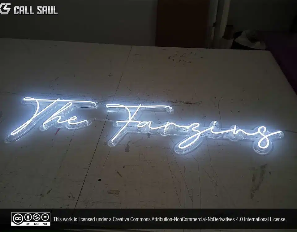 The Forgins White Color LED Neon Sign
