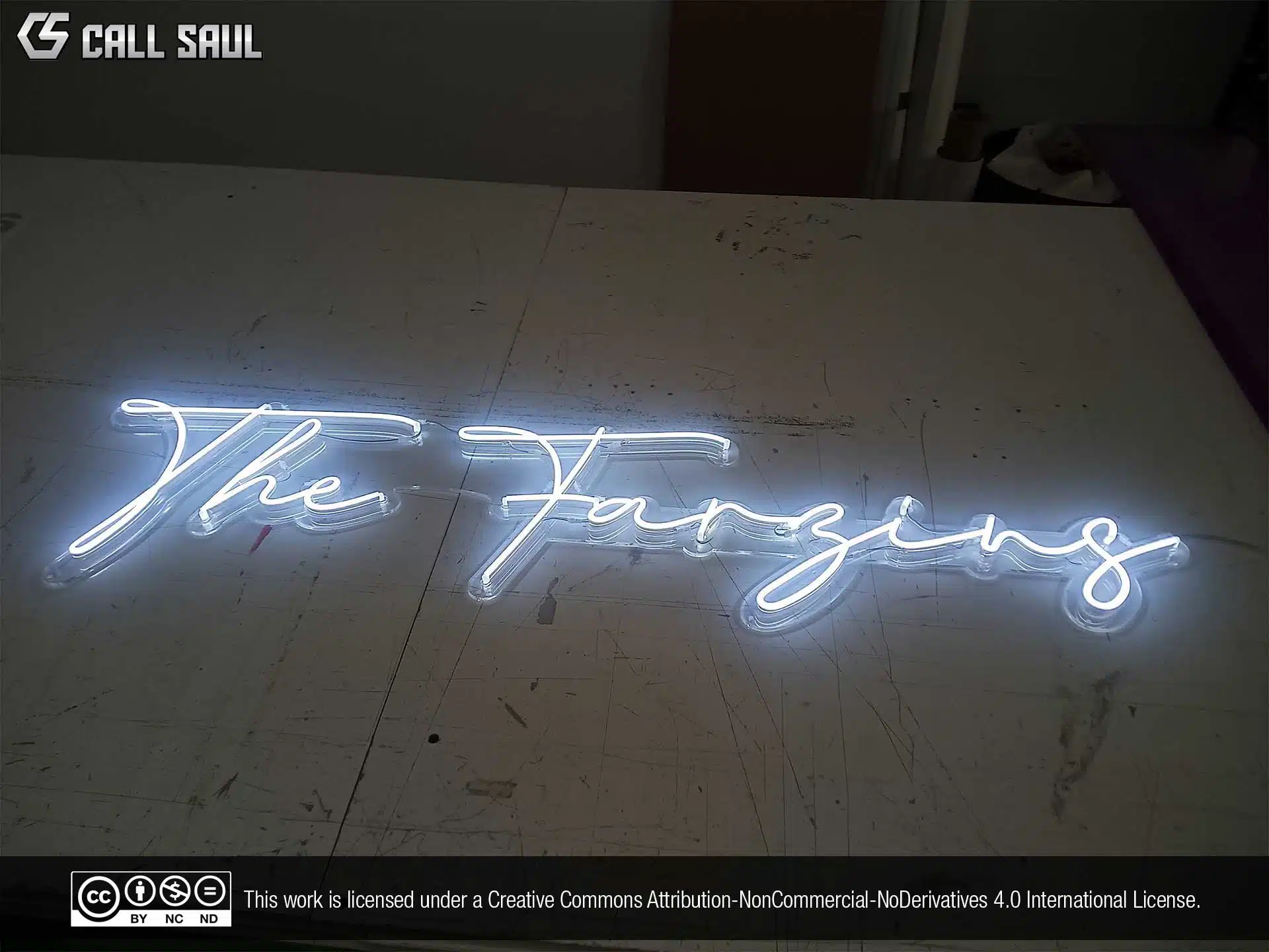 The Forgins White Color LED Neon Sign