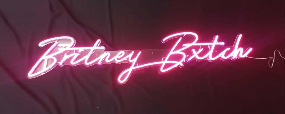 Britney Bxtch Pink Color LED Neon Sign
