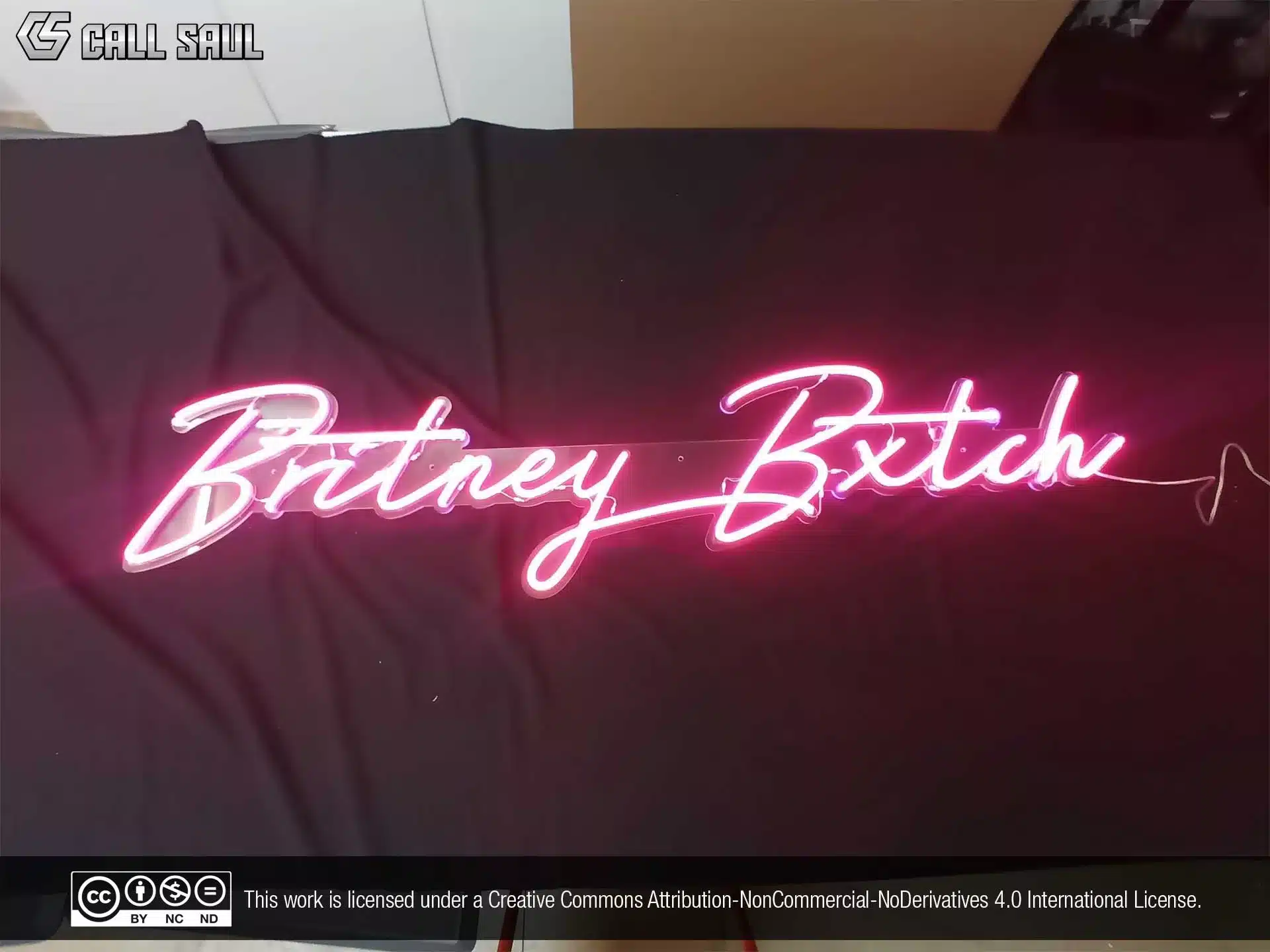 Britney Bxtch Pink Color LED Neon Sign