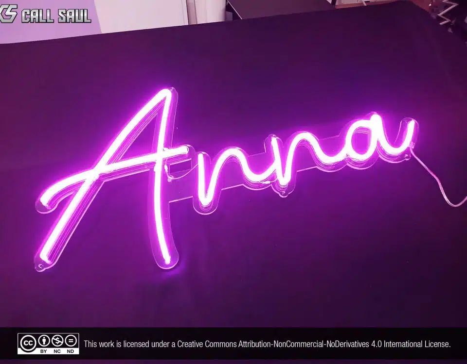 Anna Purple Color LED Neon Sign