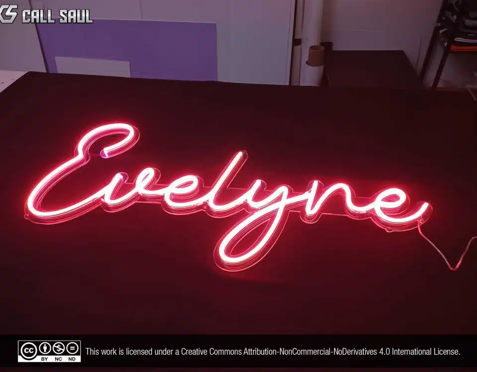 Evelyne Pink Color LED Neon Sign